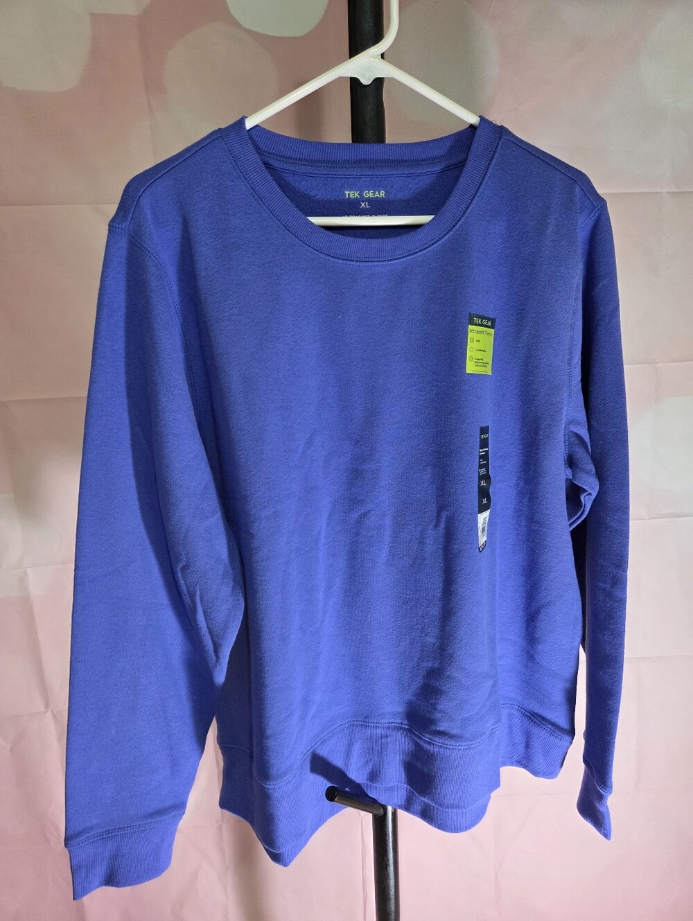 tek gear Long-Sleeve Crewneck Sweatshirt in Royal Blue XL